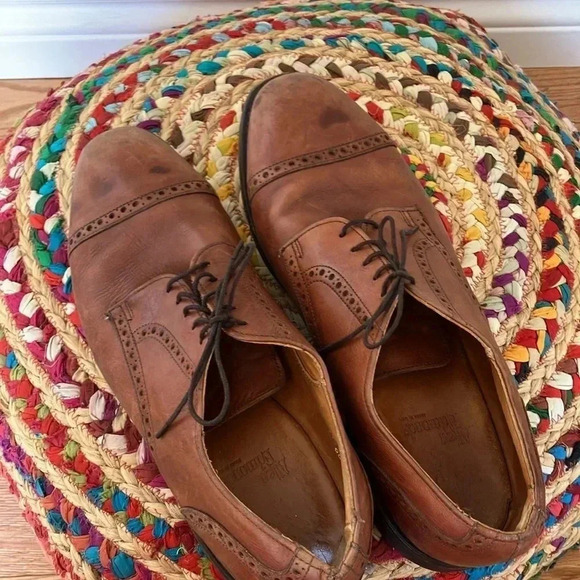Allen Edmonds rubber soles cognac oxfords shoes - Picture 5 of 7